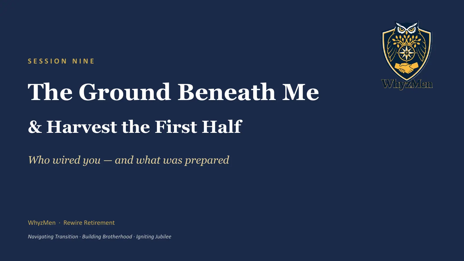 First slide of Session 9