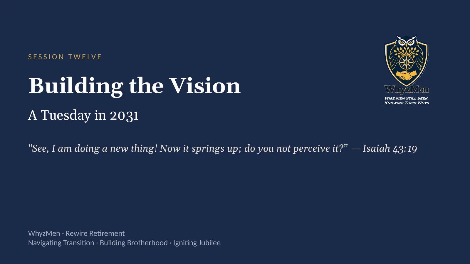 First slide of Session 12